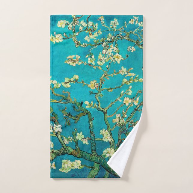 Vincent Van Gogh Blossoming Almond Tree Floral Art Hand Towel (Hand Towel)
