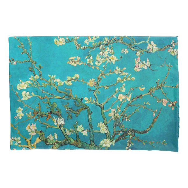 Vincent Van Gogh Blossoming Almond Tree Floral Art Pillowcase (Front-Left)