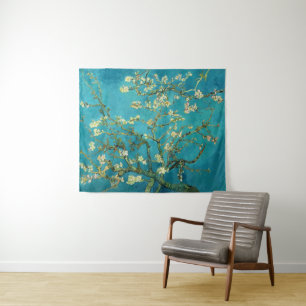 Vincent Van Gogh Blossoming Almond Tree Floral Art Tapestry