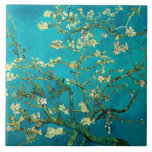 Vincent Van Gogh Blossoming Almond Tree Floral Art Tile<br><div class="desc">Vincent Van Gogh Blossoming Almond Tree Vintage Floral Art Blossoming Almond Tree is an 1890 painting by Dutch post-impressionist artist Vincent van Gogh. Almond Blossoms is a group of several paintings made in 1888 and 1890 by Vincent van Gogh in Arles and Saint-Rémy, southern France of blossoming almond trees. Flowering...</div>