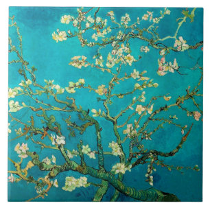 Vincent Van Gogh Blossoming Almond Tree Floral Art Tile