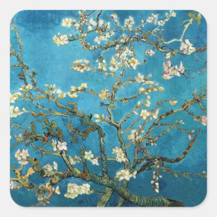 Vincent van Gogh, Blossoming Almond Tree Square Sticker