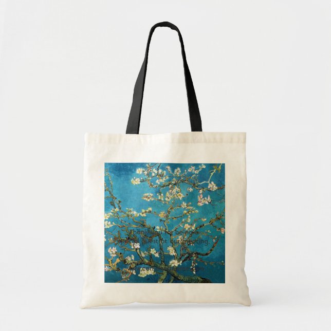 Vincent van Gogh, Blossoming Almond Tree Tote Bag (Front)