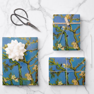 Vincent van Gogh - Blossoming Almond Tree Wrapping Paper Sheet