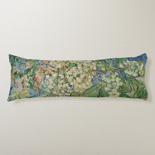 Vincent van Gogh | Blossoming Chestnut Branches Body Cushion (Front)