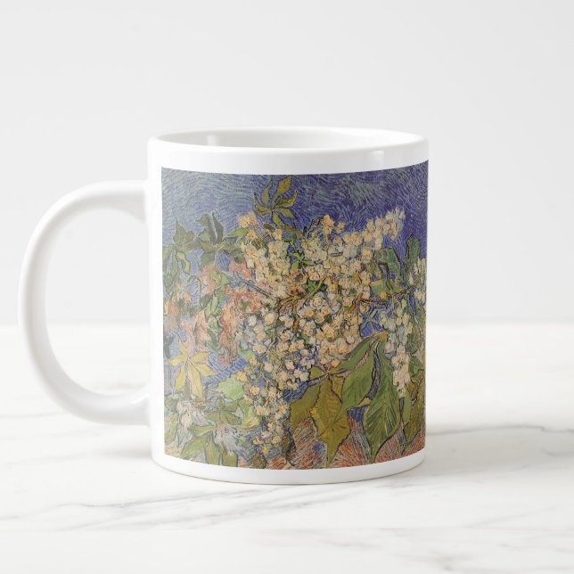Vincent van Gogh - Blossoming Chestnut Branches Large Coffee Mug (Left)