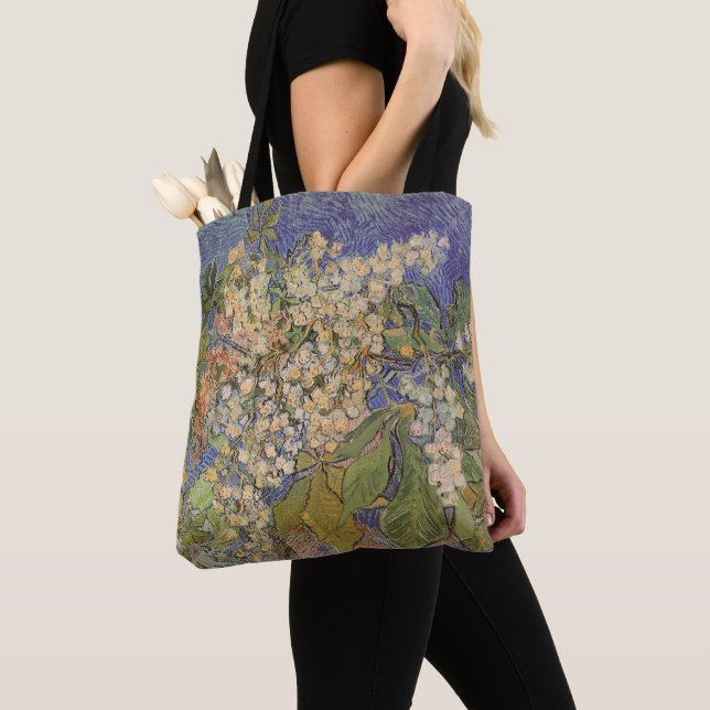 Vincent van Gogh - Blossoming Chestnut Branches Tote Bag (Close Up)