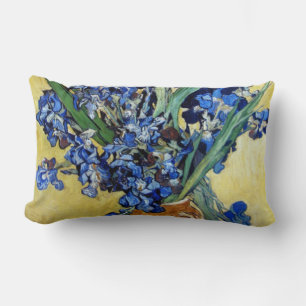 Vincent van Gogh, blue irises Lumbar Cushion