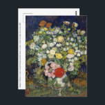Vincent van Gogh - Bouquet of Flowers in a Vase Postcard<br><div class="desc">Bouquet of Flowers in a Vase / Chrysanthemums and Wild Flowers in a Vase - Vincent van Gogh,  Oil on Canvas,  1890</div>