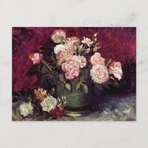 Vincent Van Gogh - Bowl with Peonies & Roses Postcard