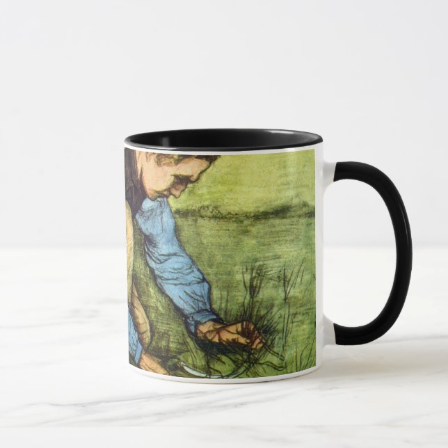 Vincent Van Gogh - Boy Cutting Grass with Sickle Mug (Right)