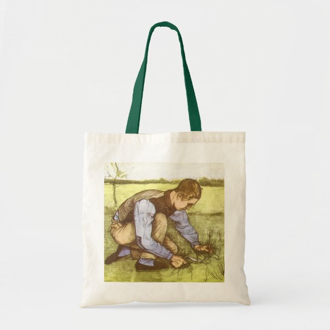 Vincent van Gogh - Boy Cutting Grass with Sickle Tote Bag (Front)