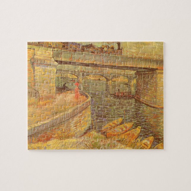 Vincent van Gogh Bridges Across the Seine Asnieres Jigsaw Puzzle (Horizontal)