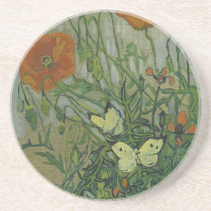 Vincent van Gogh - Butterflies and Poppies Coaster