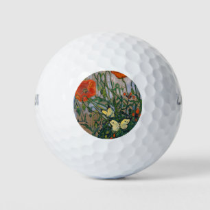 Vincent van Gogh - Butterflies and Poppies Golf Balls