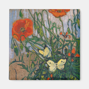 Vincent van Gogh - Butterflies and Poppies Magnet