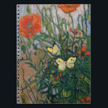 Vincent van Gogh - Butterflies and Poppies Notebook<br><div class="desc">Butterflies and Poppies - Vincent van Gogh,  Oil on Canvas,  1890</div>