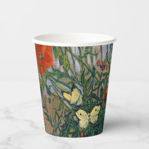 Vincent van Gogh - Butterflies and Poppies Paper Cups