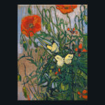 Vincent van Gogh - Butterflies and Poppies Photo Print<br><div class="desc">Butterflies and Poppies - Vincent van Gogh,  Oil on Canvas,  1890</div>