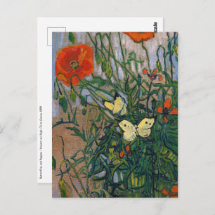 Vincent van Gogh - Butterflies and Poppies Postcard