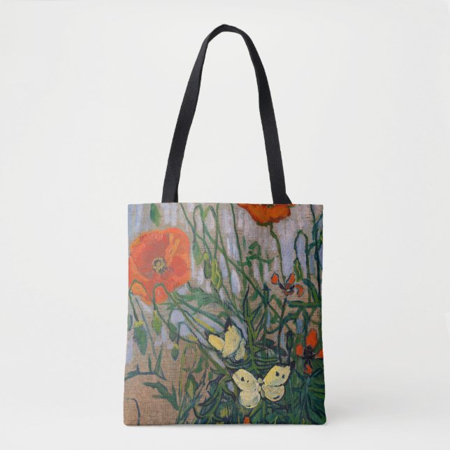 Vincent van Gogh - Butterflies and Poppies Tote Bag (Front)