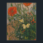 Vincent van Gogh - Butterflies and Poppies Wood Wall Art<br><div class="desc">Butterflies and Poppies - Vincent van Gogh,  Oil on Canvas,  1890</div>