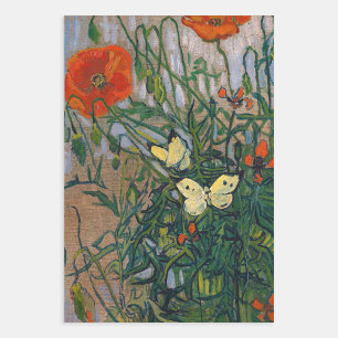 Vincent van Gogh - Butterflies and Poppies Wrapping Paper Sheet