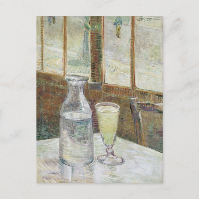 Vincent Van Gogh Cafe Table with Absinthe Postcard (Front)