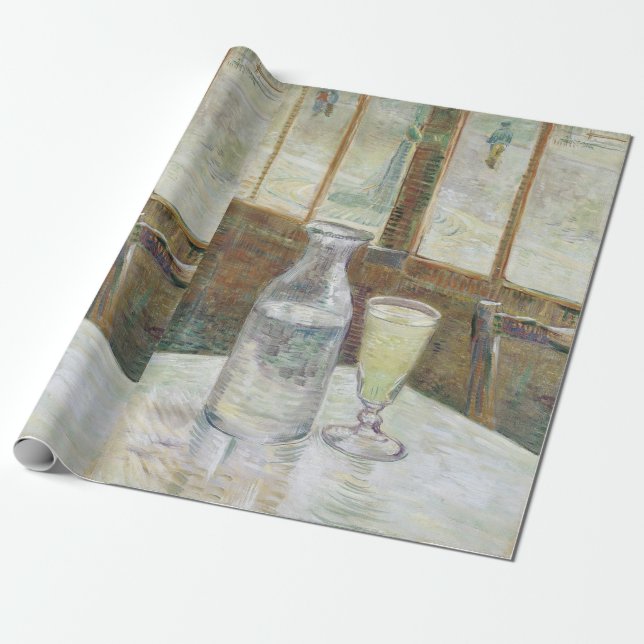 Vincent Van Gogh Cafe Table with Absinthe Wrapping Paper (Unrolled)