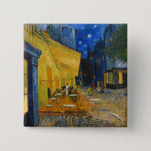 Vincent van Gogh - Cafe Terrace at Night 15 Cm Square Badge