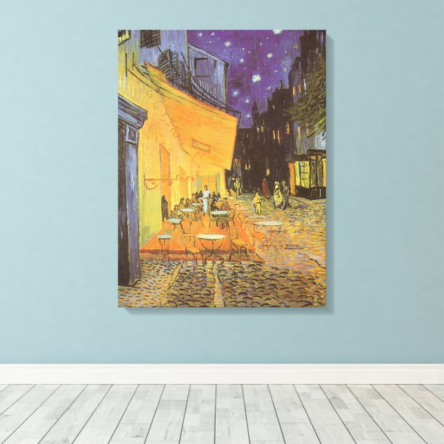 Vincent van Gogh - Cafe Terrace at Night Canvas Print (Insitu(Wood Floor))