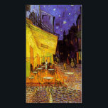 Vincent Van Gogh Cafe Terrace At Night Fine Art Magnetic Business Card<br><div class="desc">Vincent Van Gogh Cafe Terrace At Night Fine Art Vincent Willem van Gogh was a Dutch Post-Impressionist painter whose work, noteable for its rough beauty, emotional honesty and bold colour, had a far-reaching influence on 20th-century art. His output includes portraits, self portraits, landscapes and still lifes of cypresses, trees in...</div>
