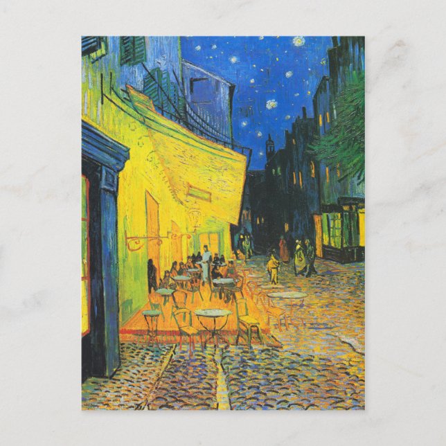 Vincent Van Gogh Cafe Terrace At Night Fine Art Postcard (Front)