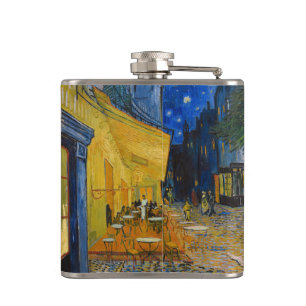 Vincent van Gogh - Cafe Terrace at Night Hip Flask
