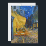 Vincent van Gogh - Cafe Terrace at Night Invitation<br><div class="desc">Cafe Terrace on the Place du Forum at Night - Vincent van Gogh,  1888</div>