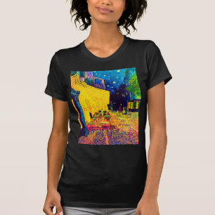 Vincent Van Gogh - Cafe Terrace At Night Pop Art T-Shirt