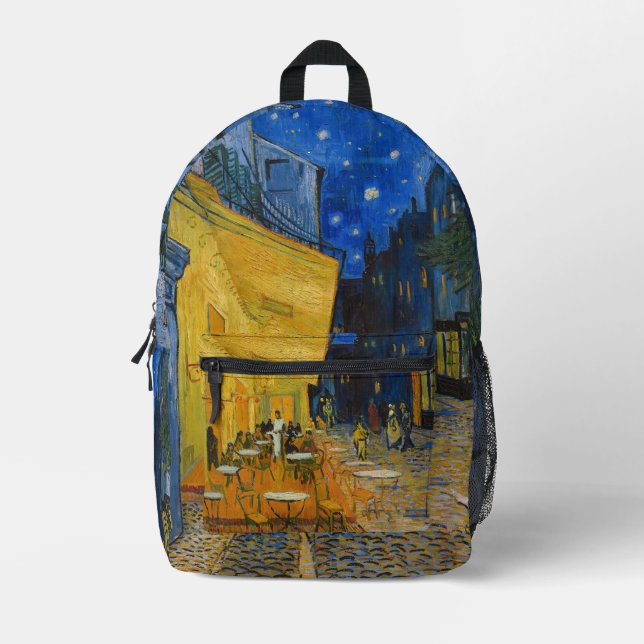 Vincent van Gogh - Cafe Terrace at Night Printed Backpack (Front)