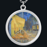 Vincent van Gogh - Cafe Terrace at Night Silver Plated Necklace<br><div class="desc">Cafe Terrace on the Place du Forum at Night - Vincent van Gogh,  1888</div>