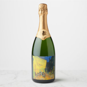 Vincent Van Gogh Cafe Terrace Masterpiece Sparkling Wine Label