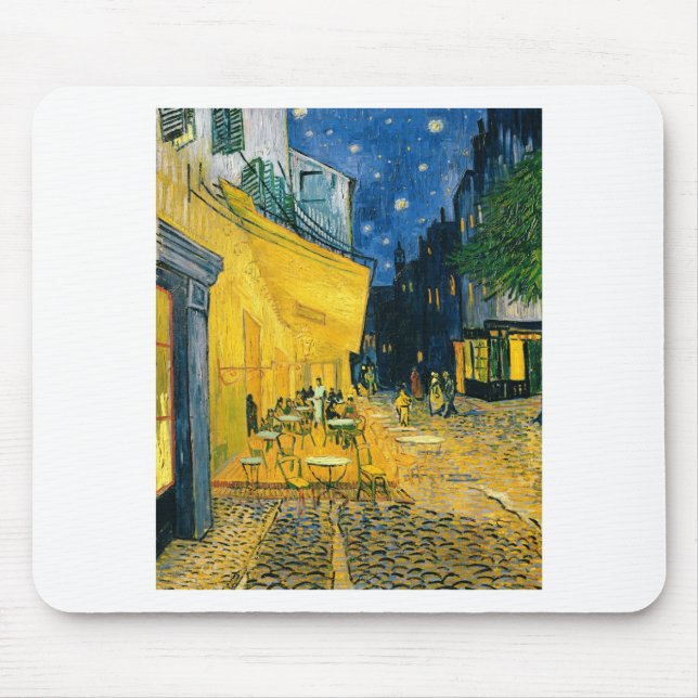 Vincent van Gogh | Cafe Terrace, Place du Forum Mouse Pad (Front)
