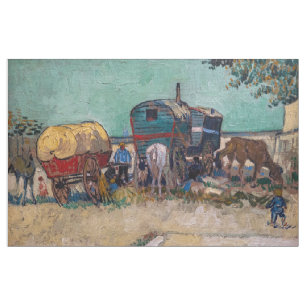 Vincent Van Gogh - Caravans, Gypsy Camp near Arles Fabric