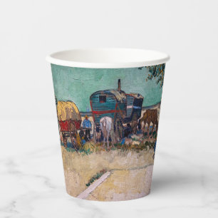 Vincent Van Gogh - Caravans, Gypsy Camp near Arles Paper Cups