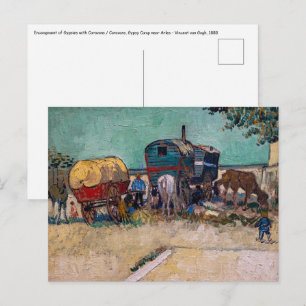 Vincent Van Gogh - Caravans, Gypsy Camp near Arles Postcard