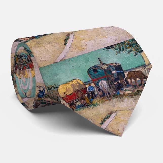 Vincent Van Gogh - Caravans, Gypsy Camp near Arles Tie (Rolled)