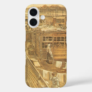 Vincent van Gogh - Carpenter's Yard and Laundry iPhone 16 Case