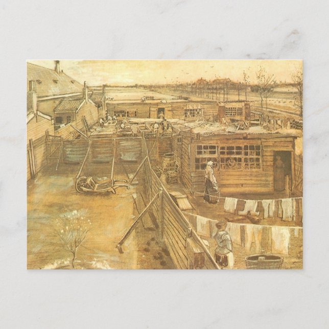 Vincent van Gogh - Carpenter's Yard and Laundry Postcard (Front)