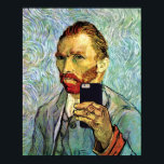 Vincent Van Gogh Cellphone Selfie Self Portrait Poster<br><div class="desc">Spoofing the arts with this funny and original Van Gogh Selfie with Cellphone. 

Digitally retouched and enhanced for quality large format printing - you won't find anything this good anywhere else.</div>