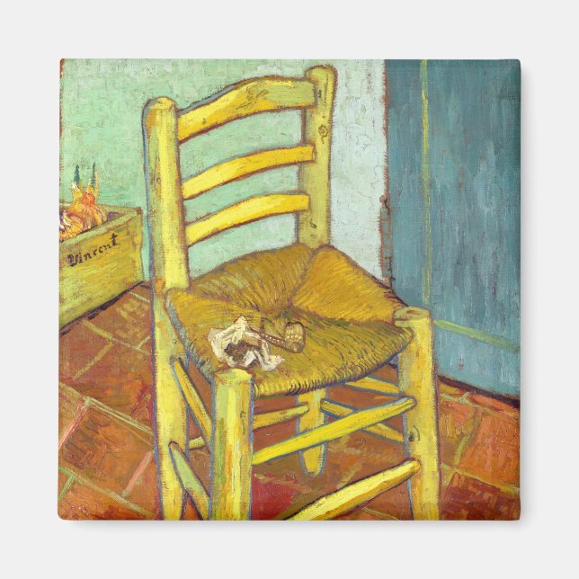 Vincent Van Gogh Chair with Pipe Magnet (Front)