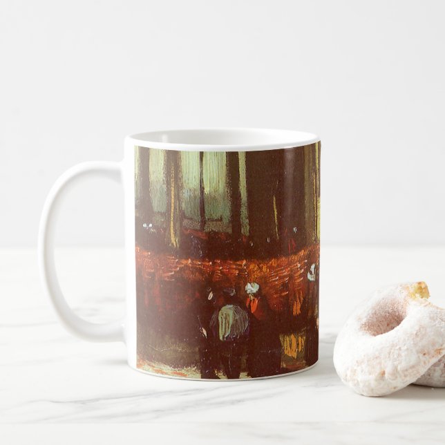 Vincent van Gogh - Chapel at Nuenen, Churchgoers Coffee Mug (With Donut)