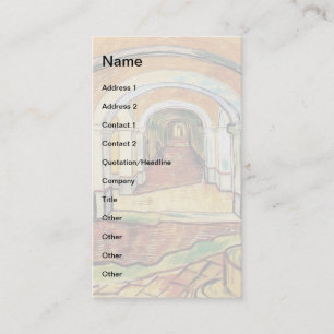 Vincent Van Gogh - Corridor Of Saint Paul Hospital Business Card